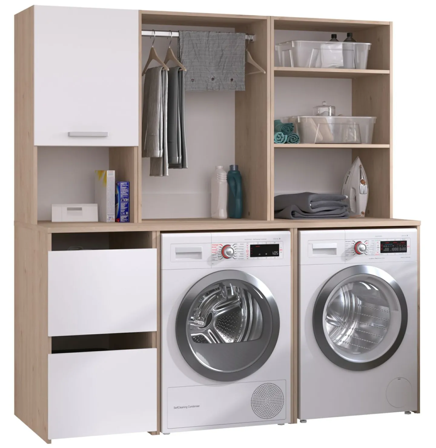 Parisot Waschmaschinenumbauschränke-Set LAUNDRY 4* Waschmaschinenschränke