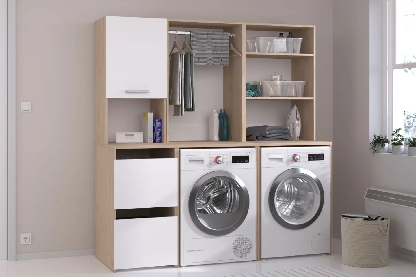 Parisot Waschmaschinenumbauschränke-Set LAUNDRY 4* Waschmaschinenschränke