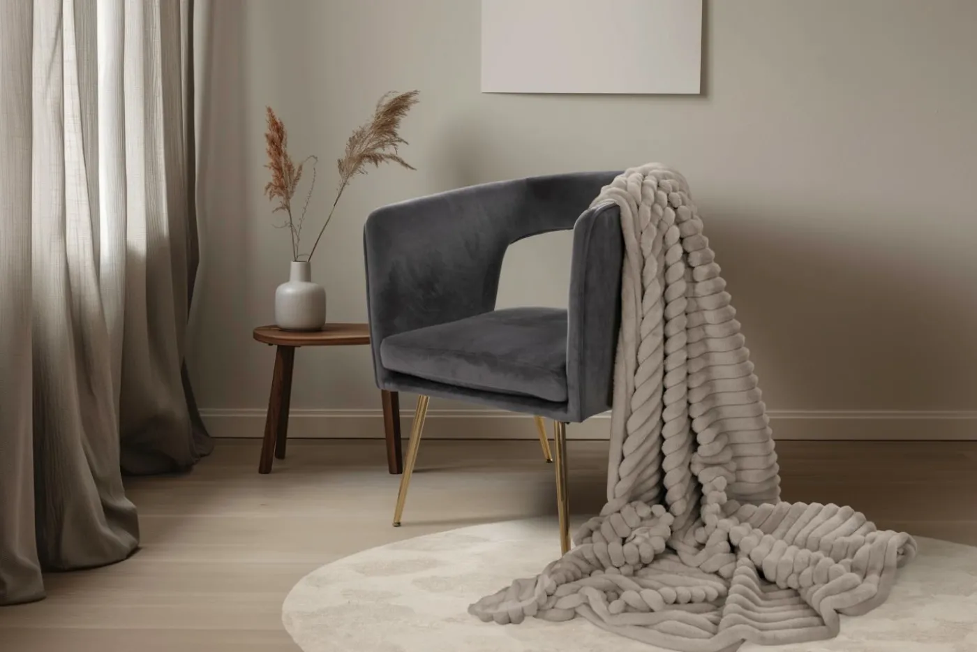 Wohndecke in Cordoptik PLUSH BLANKET