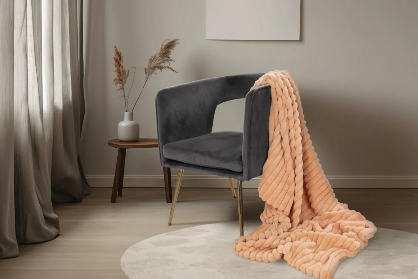 Wohndecke in Cordoptik PLUSH BLANKET