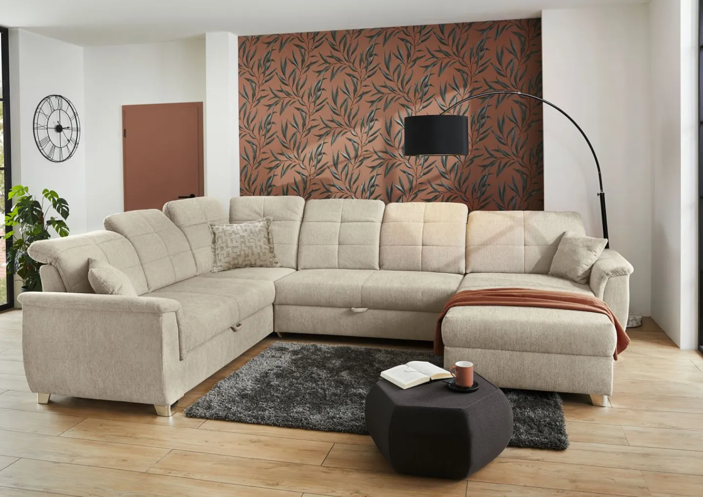 JOB Wohnlandschaft mit Funktion LIVORNO* Ecksofas