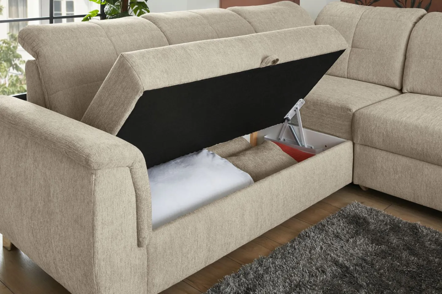 JOB Wohnlandschaft mit Funktion LIVORNO* Ecksofas