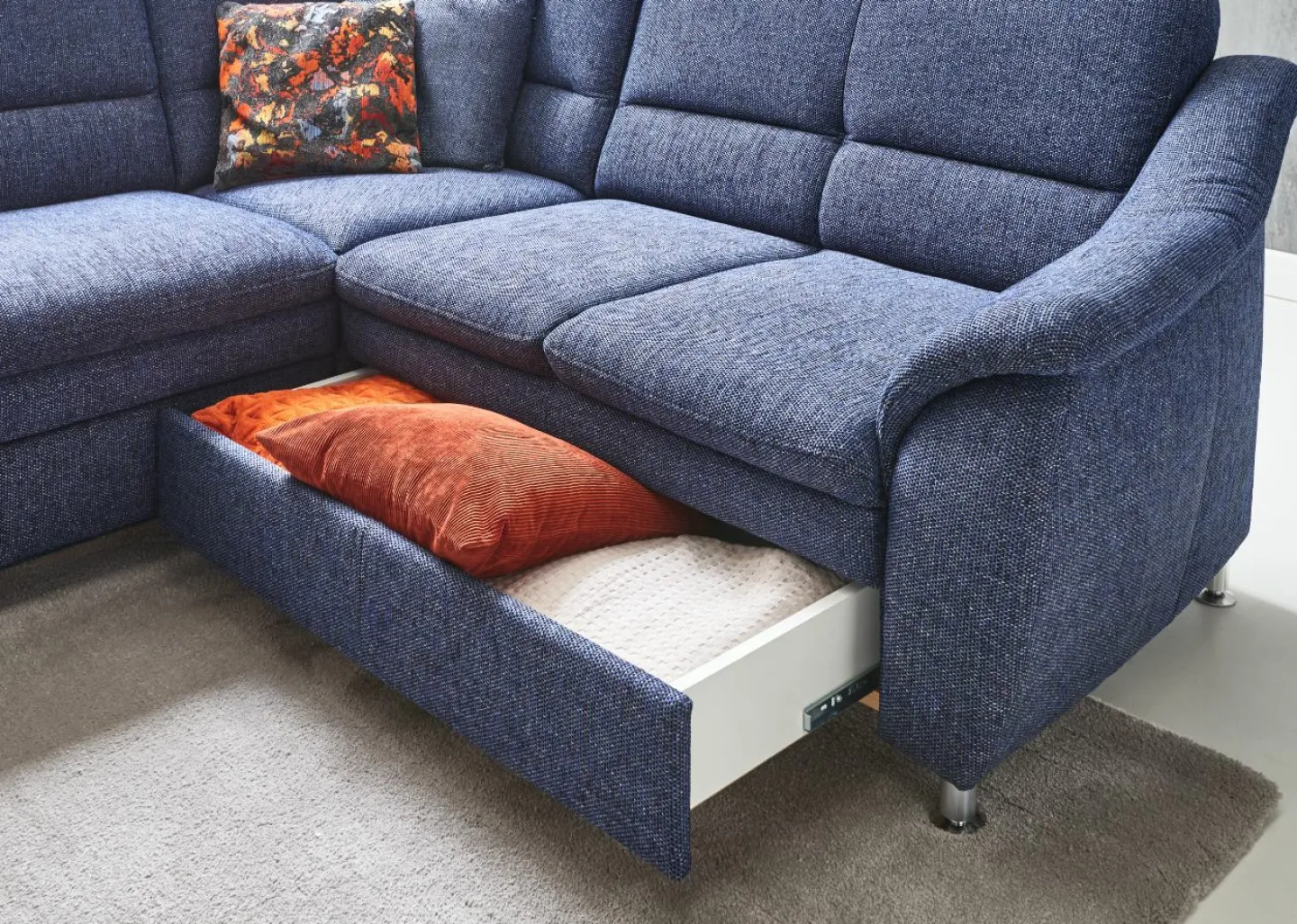 Steinpol Wohnlandschaft mit Funktion COSENZA* Ecksofas