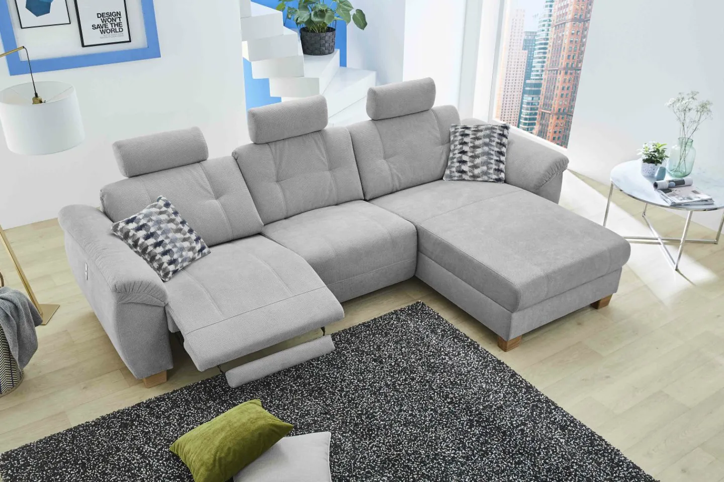 JOB Wohnlandschaft mit Funktion PORTOFINO-SE* Ecksofas